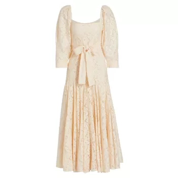 Кружевное платье макси Cecile с цветочным принтом MILLE