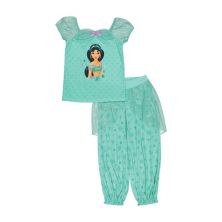 Пижамный комплект с верхом и низом Disney's Jasmine для девочек 4–8 лет Licensed Character
