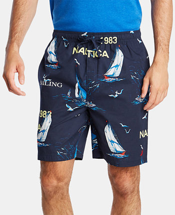 Мужские хлопковые пижамные шорты с принтом парусника Nautica