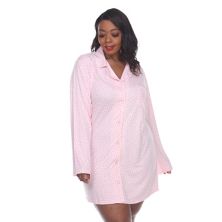 Plus Size Long Sleeve Nightgown WM Fashion