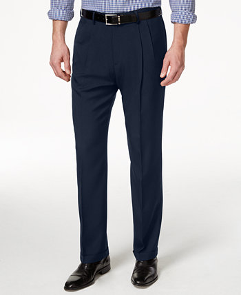 Мужские классические брюки со скрытым расширяющимся поясом и складками ECLO Stria HAGGAR