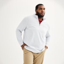 Big & Tall Sonoma Goods For Life® Пуловер двойной вязки с молнией в четверть на каждый день SONOMA