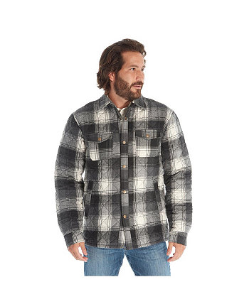 Clothing Men's Heavy Quilted Plaid Shirt Jacket PX