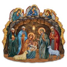 Orthodox Nativity Scene Holiday Door Decor by G. Debrekht - Nativity Holiday Decor Designocracy