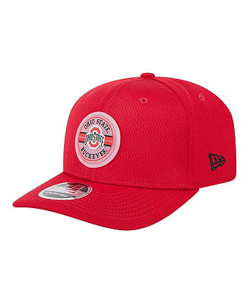 Men's Scarlet Ohio State Buckeyes Patched 9SEVENTY Stretch-Snap Adjustable Hat New Era