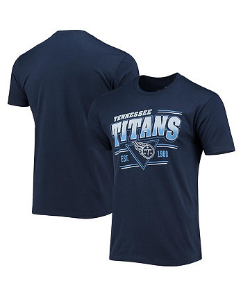 Мужская темно-синяя футболка Tennessee Titans Throwback Junk Food