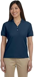 Devon & Jones Women's Short Sleeve Y Collar Polo Shirt Devon & Jones