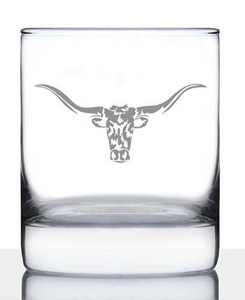 Longhorn Texas Rancher Gifts Бокал для виски Rocks, 10 унций Bevvee
