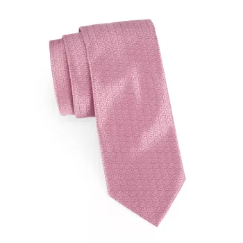 Шелковый галстук с тисненым логотипом Zegna