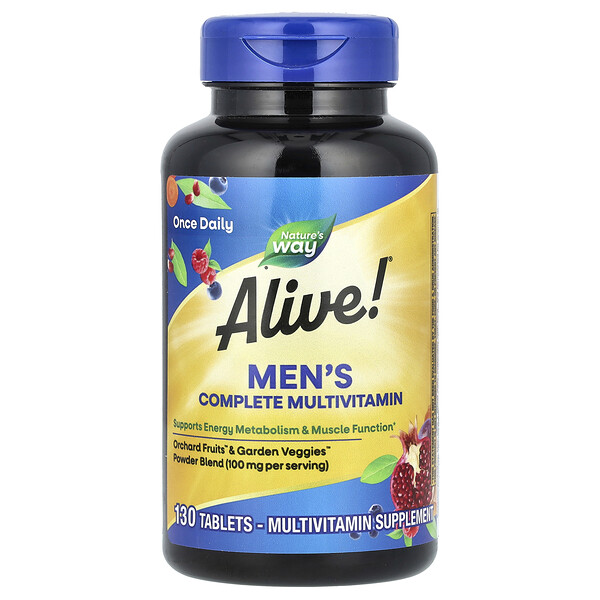 Alive! Энергия для мужчин - 100 мг - 130 таблеток - Nature's Way Nature's Way