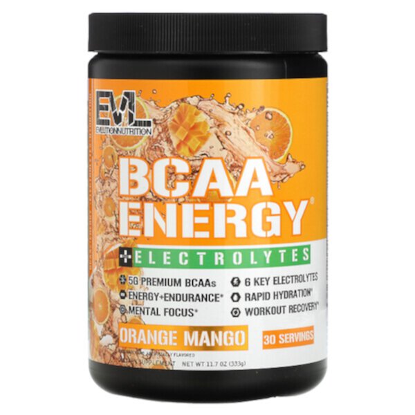 BCAA Energy Plus Electrolytes, Оранжевый Манго - 333г - EVLution Nutrition EVLution Nutrition