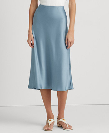 Женская атласная юбка-трапеция из шармеза Ralph Lauren