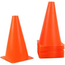 Juvale 9 Inch Orange Plastic Sports Safety Parking Cones (12 Pack) Juvale