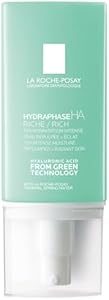 La Roche-Posay Hydraphase HA Rich, Hyaluronic Acid Face Moisturizer for Dry Skin with 72HR Hydration, Oil Free & Non-Comedogenic, 50 ML , 1.69 fl. oz. La Roche-Posay