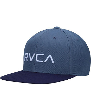 Мужская сине-темно-синяя шляпа Snapback Twill II RVCA