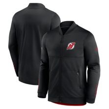 Мужская черная куртка с молнией во всю раздевалку New Jersey Devils с логотипом Fanatics Fanatics