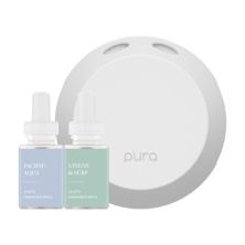Pura Smart Fragrance Diffuser Starter Set - Pacific Aqua and Linens & Surf Pura