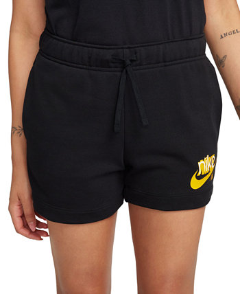 Женская спортивная одежда Club Френч Терри Флисовые шорты с рисунком Nike