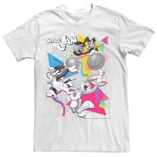 Men's Looney Tunes Space Jam Retro Style Group Shot Tee Licensed Character