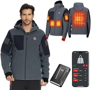 Мужская Флисовая кофта KEMIMOTO Heated Jacket с подогревом и батареей 20000mAh Kemimoto