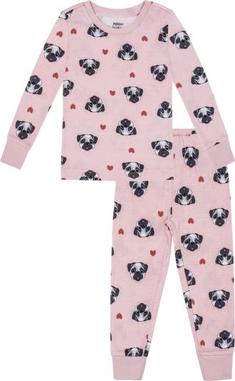 Пижамный комплект из топа с длинными рукавами и джоггеров с принтом собаки Petit Lem