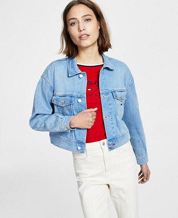 Женская джинсовая куртка Trucker с цветными блоками Tommy Jeans