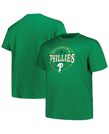 Мужская футболка Kelly Green Philadelphia Phillies Big and Tall Celtic Profile