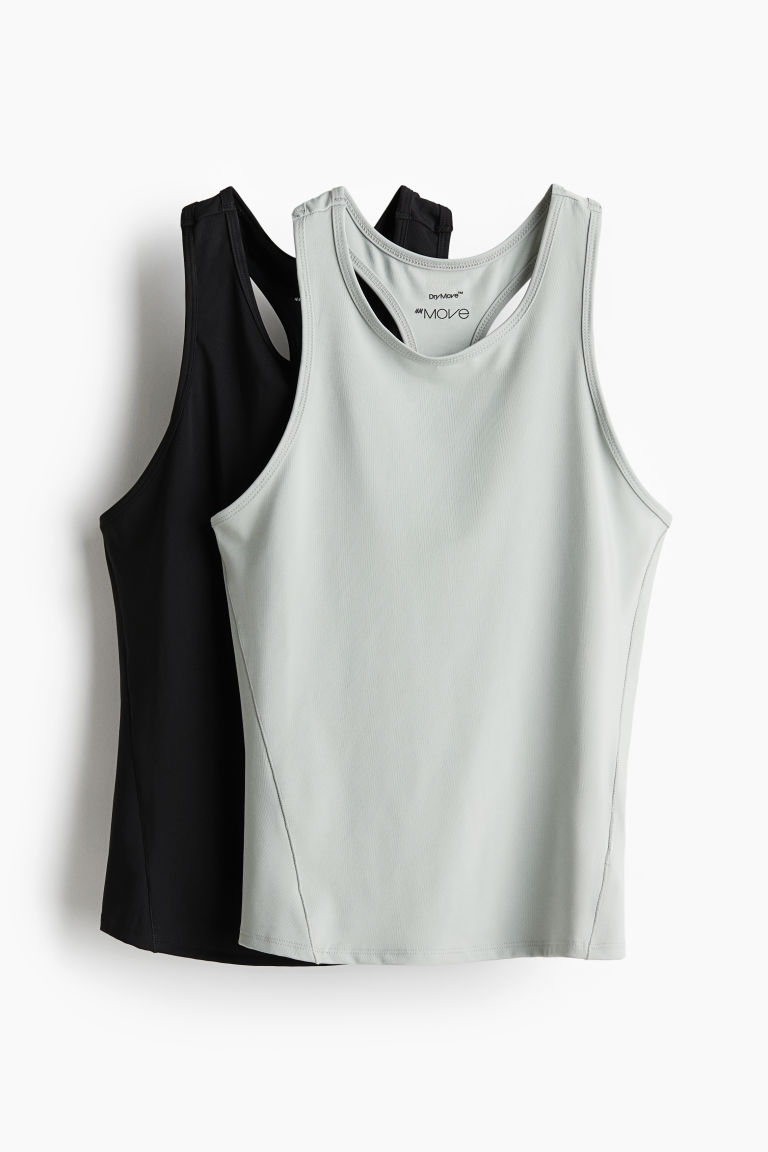 2-pack Sports Tank Tops in DryMove™ H&M