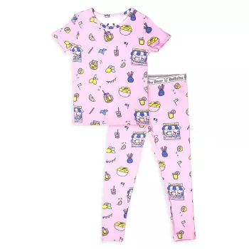 Baby Girl's, Little Girl's &amp; Girl's Lemonade Shirt &amp; Pants Pajama Set Bellabu Bear
