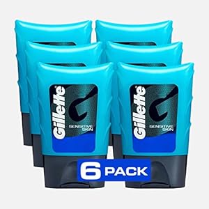 Gillette After Shave Gel (Гель) for Men, Aftershave for Men, After Shave Lotion for Men, Calms, Soothes and Refreshes Sensitive Skin, Light Fragrance, 2.5 oz (Унции), Pack of 6, After Shave Cologne Men, Aftershave Gillette