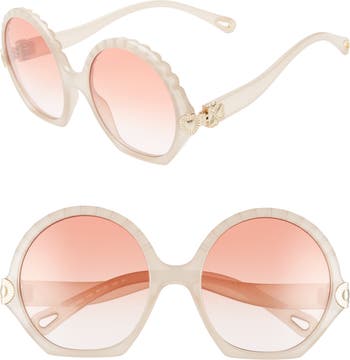 ́ Круглые солнцезащитные очки Vera Seashell 56 мм Chloe