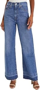 Astylish Womens High Waisted Wide Leg Jeans Stretchy Baggy Straight Leg Denim Pants Astylish