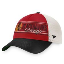 Мужская кепка Fanatics красного/черного цвета с надписью Chicago Blackhawks True Classic Retro Trucker Snapback Hat Fanatics