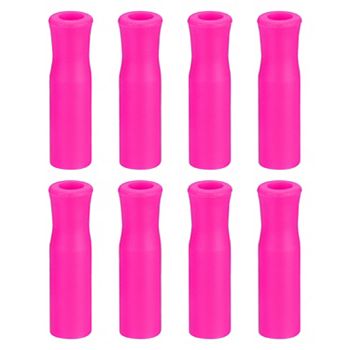 8pcs Silicone Straw Tips, Metal Straw Covers, Fit for 1/3 Inch OD Stainless Steel Straws Unique Bargains