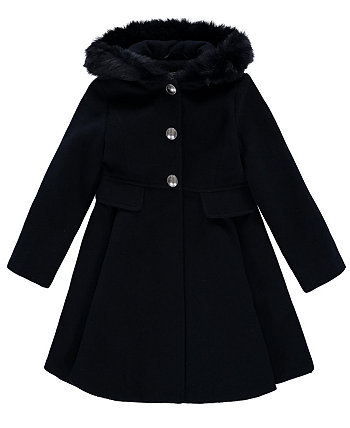 Little Girls Hooded Faux Fur Trim Coat S Rothschild & CO