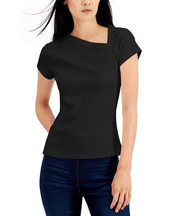 Асимметричная футболка в рубчик, созданная для Macy's I.N.C. International Concepts