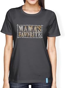 Southern Couture Mama's Favorite, Black Cotton Everyday Fashion T-Shirt Southern Couture