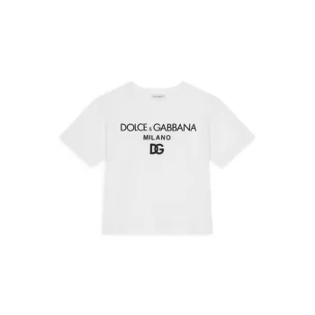Маленький ребенок &amp;amp; Детская футболка с короткими рукавами и логотипом Dolce & Gabbana