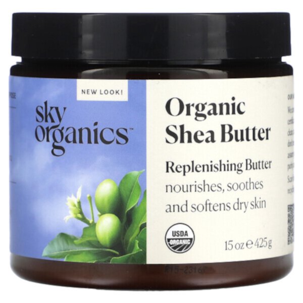 Органическое масло ши, 16 унций (454 г) Sky Organics