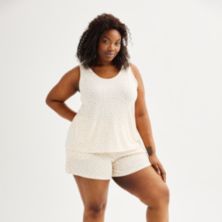 Plus Size Sonoma Goods For Life® 2-Piece Tank Top & Shorts Sleep Set SONOMA