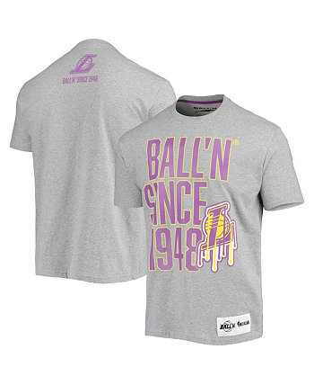 Men's Heathered Gray Los Angeles Lakers Since 1948 T-shirt BALL'N