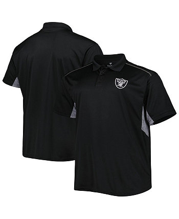 Мужская черная рубашка поло Las Vegas Raiders Big and Tall Team Color Profile
