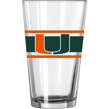 Miami Hurricanes 16oz. Stripe Pint Glass Unbranded