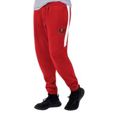 Мужские стартовые красные/белые флисовые брюки Tampa Bay Buccaneers Goal Post Starter