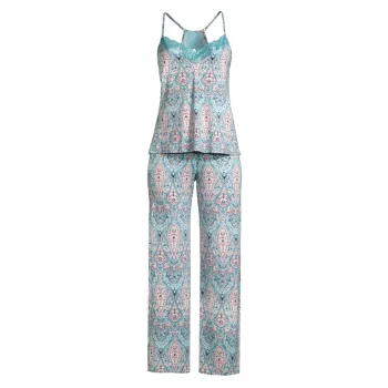 Charade 2-Piece Tapestry Pajama Set In Bloom by Jonquil