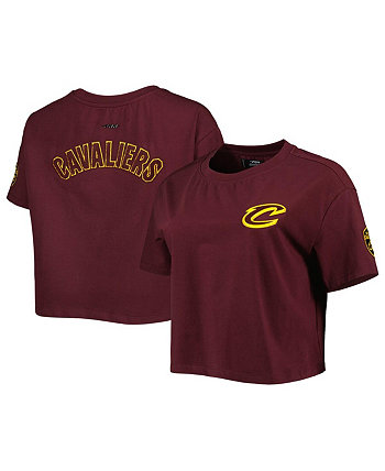 Women's Wine Cleveland Cavaliers Classics Boxy T-shirt Pro Standard