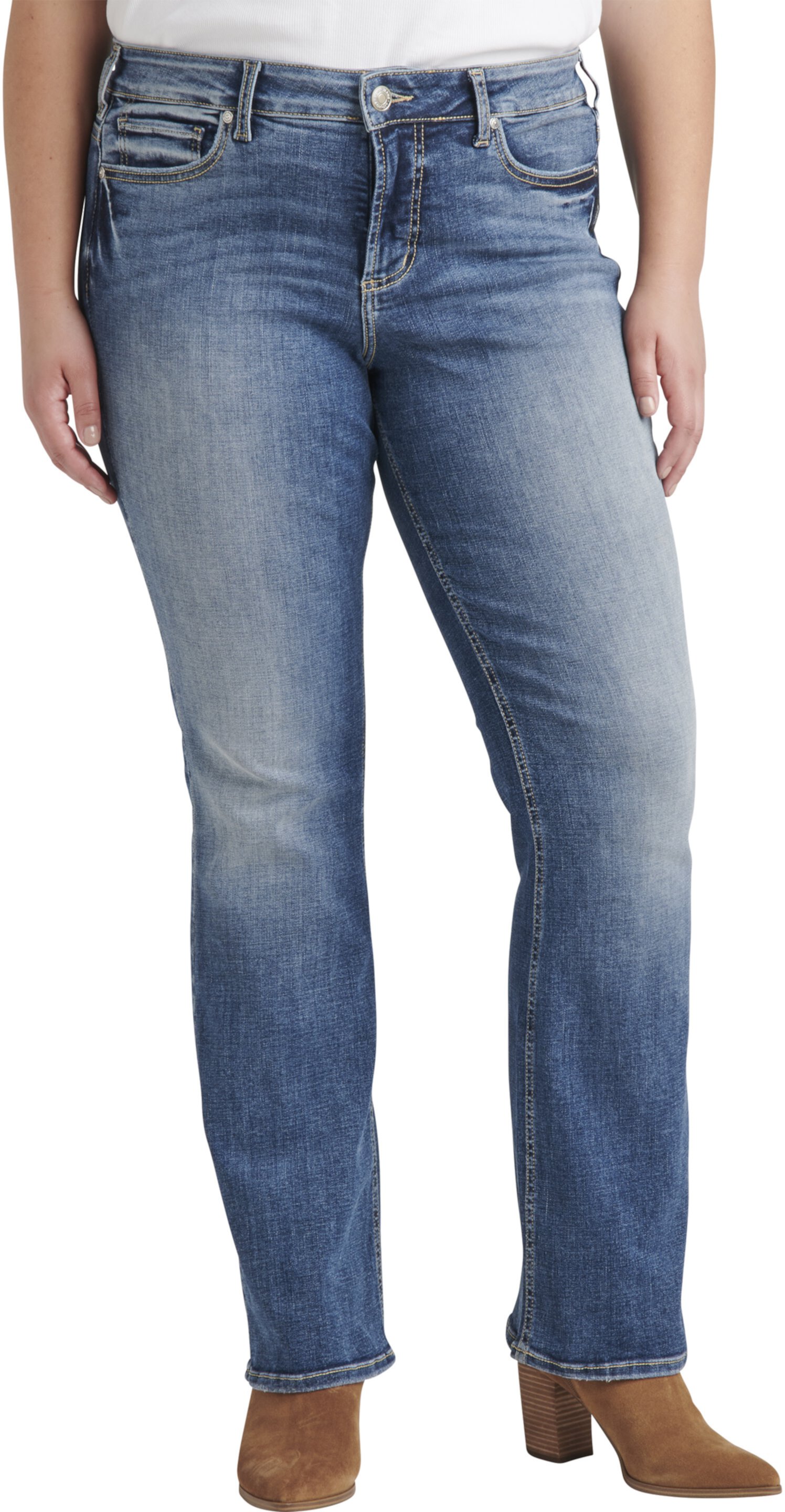 Джинсы большого размера Suki Slim Boot W93616ECF307 Silver Jeans Co.