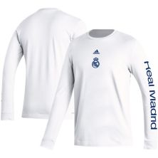 Мужская белая футболка с длинным рукавом adidas Real Madrid Team Crest Unbranded