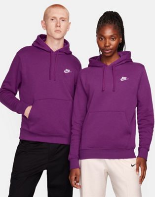 Nike Club unisex hoodie in viotech purple Nike