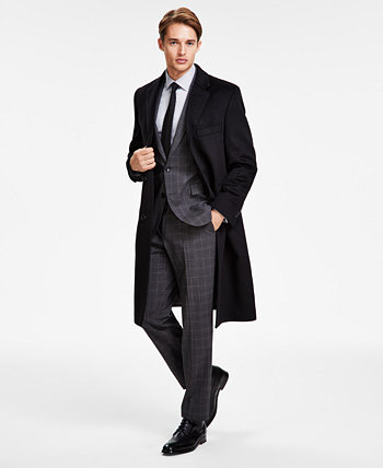 Мужские однотонные пальто из смесовой шерсти классического кроя Michael Kors